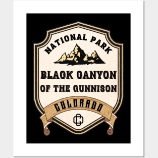 Black Canyon Of The Gunnison National Park Badge Posters and Art